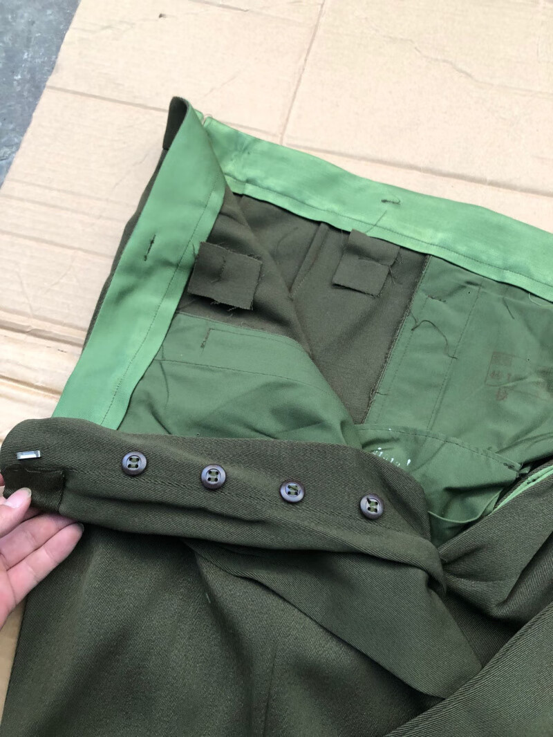 军迷聚会老式库存87式马裤呢黄冬裤冬裤冬季毛料裤子男士中老年加厚裤