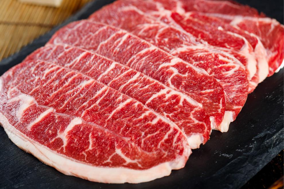 神泽牛肉 神泽雪花牛肉m5板腱牛肉片原切烧烤肉片日式家庭韩式烤肉