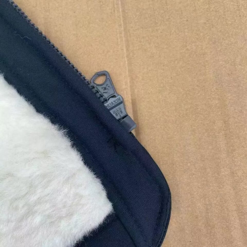 领导马甲防寒服14地勤皮背心蓝色寒区羊皮毛马甲夹背心防寒保暖老人