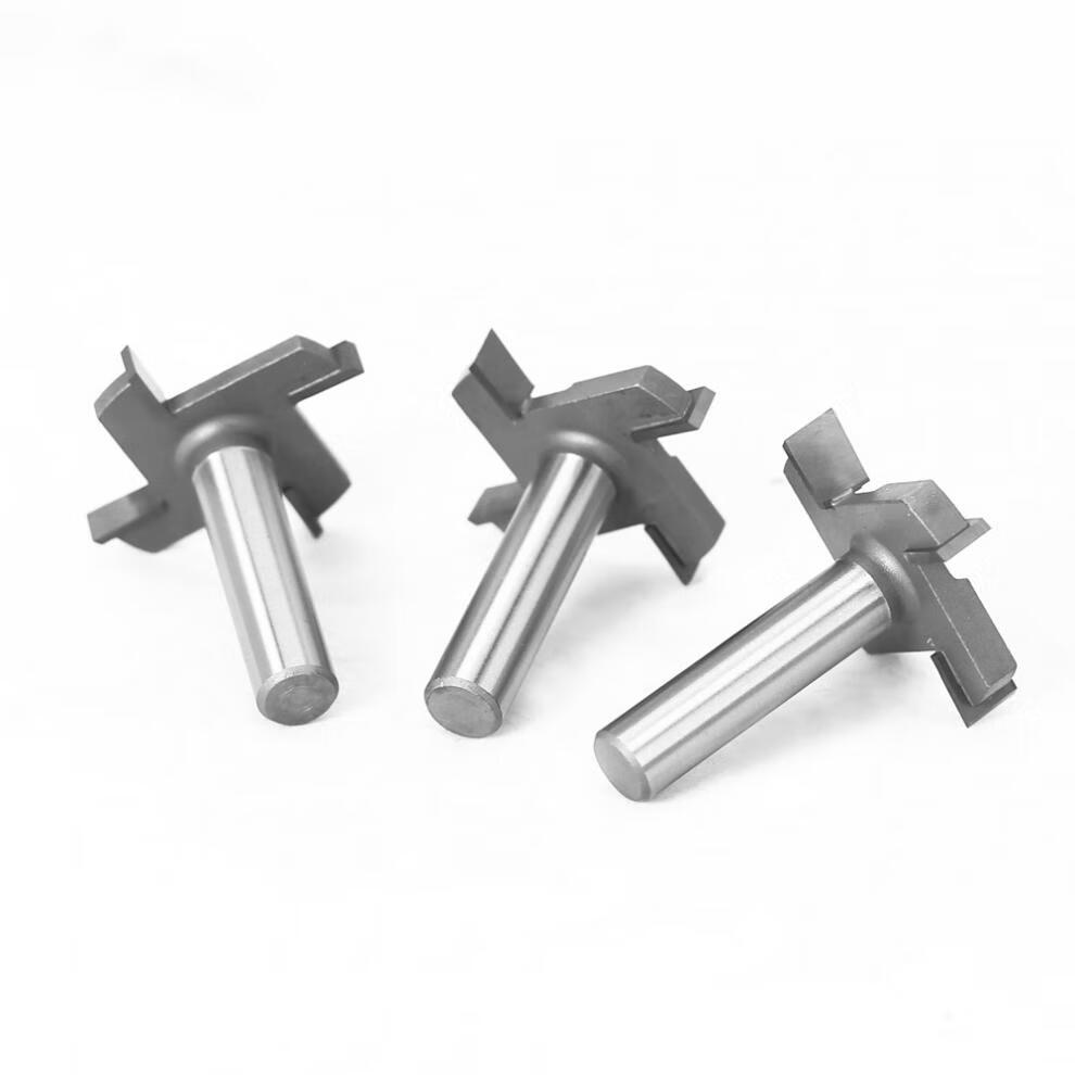 四刃t型刀开槽刀木工铣刀雕刻机刀头大直径开槽刀木工清底刀四刃t吹沙