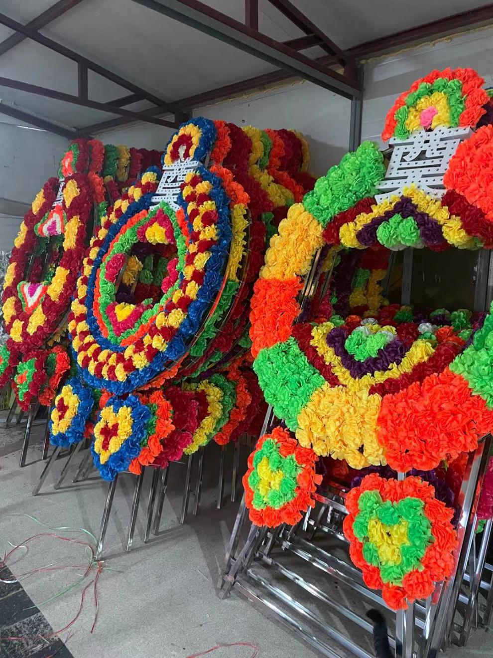 led屏花圈 白事电子彩屏拱门 丧事电子花圈led屏 殡葬灵堂遗像供桌