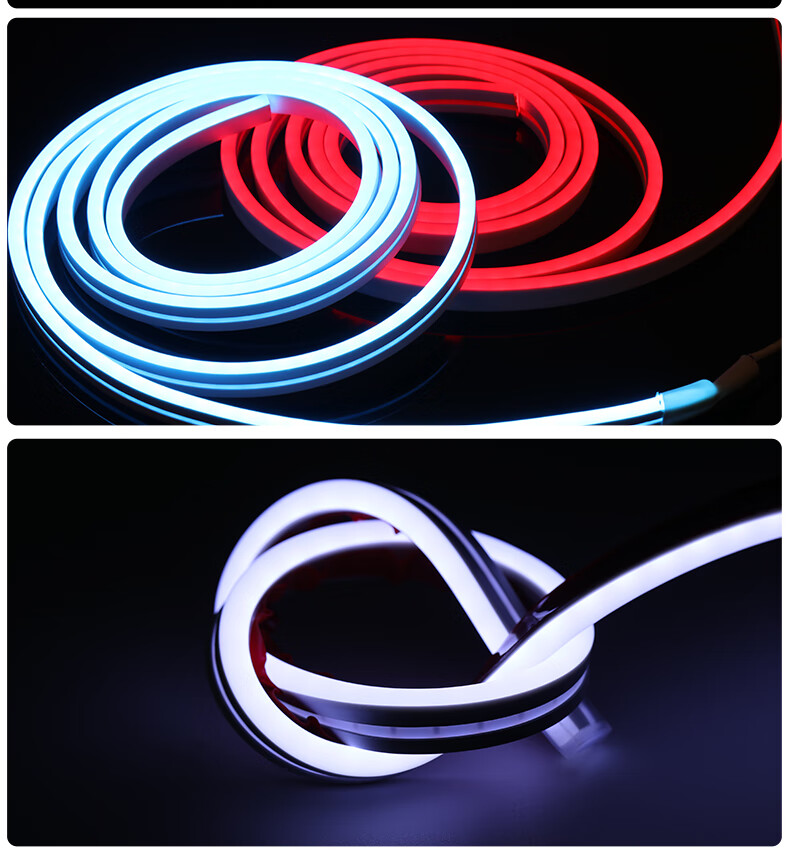 led可充电式灯带5v低压超亮电池款usb柔性霓虹硅胶软灯带条不插电1米