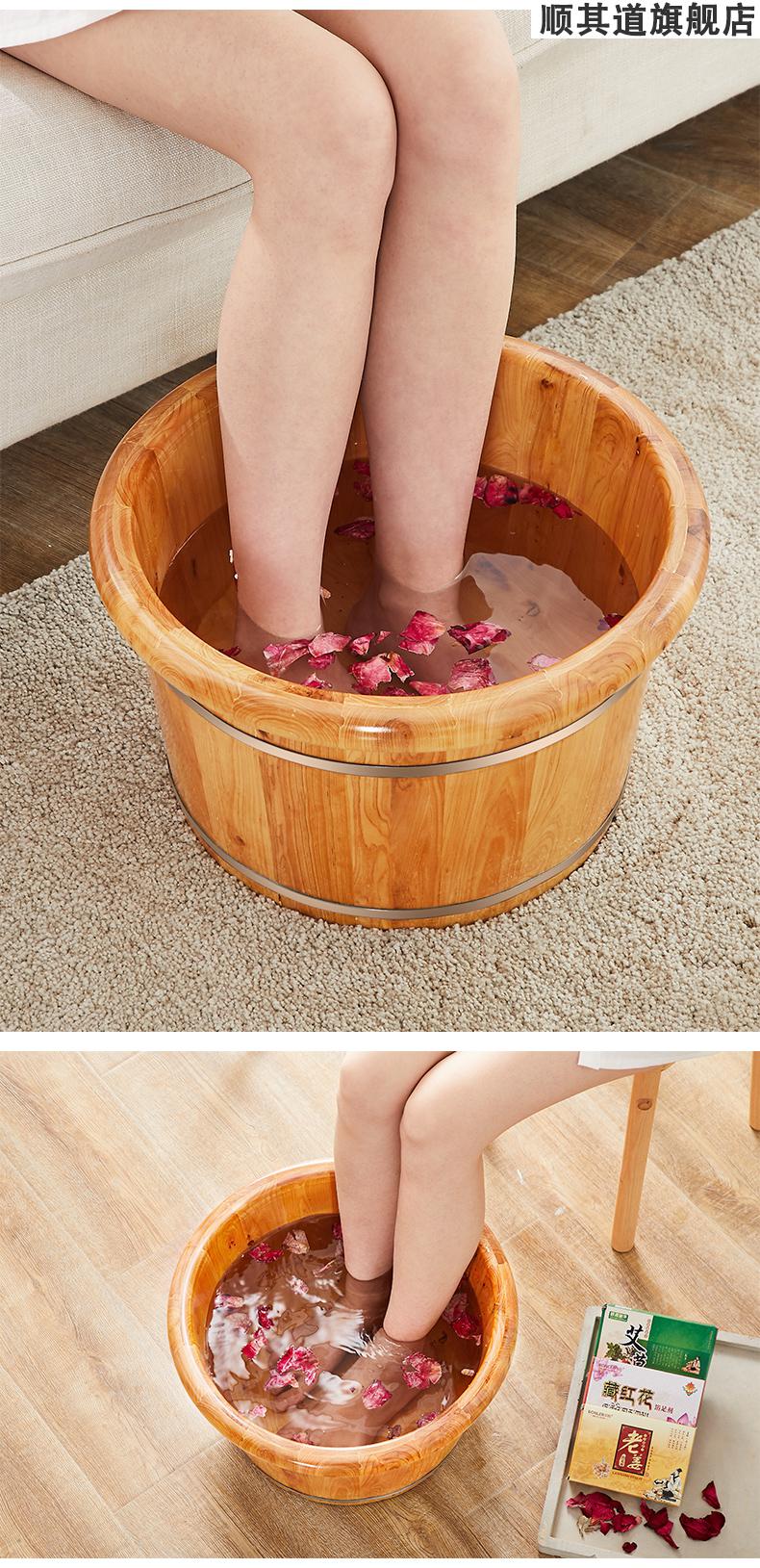泡脚的木桶木头泡脚盆木桶泡脚桶按摩加热泡脚桶木桶家用足浴桶洗脚盆