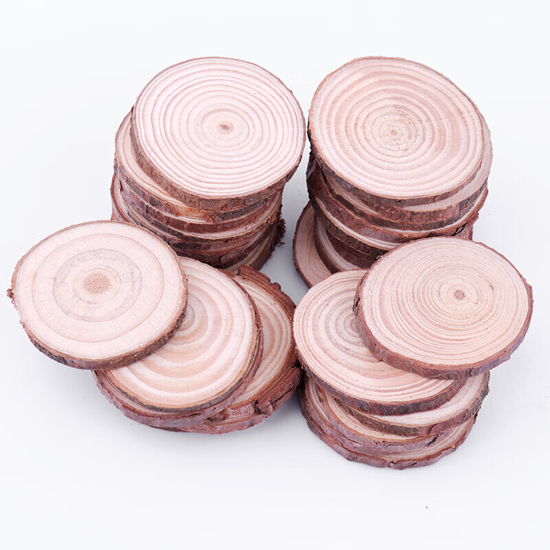 苏弘适用圆木片diy手工绘画原木片实木片原木片年轮diy木头片装饰背景