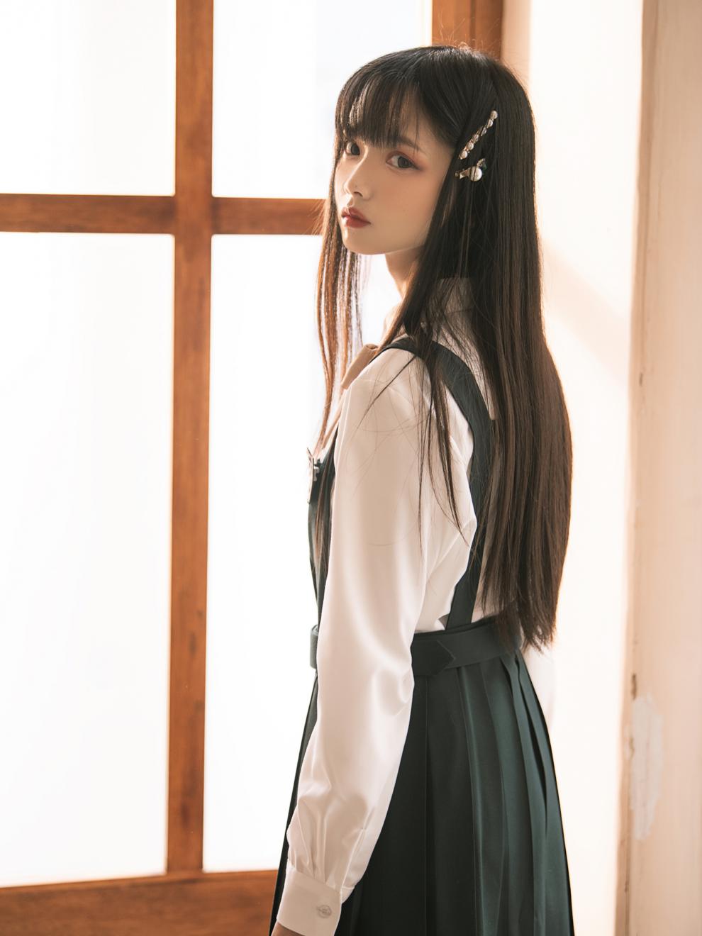 少女jk制服冬季套装秋加厚jk墨绿色大码连衣裙护奶裙班服礼服小女孩