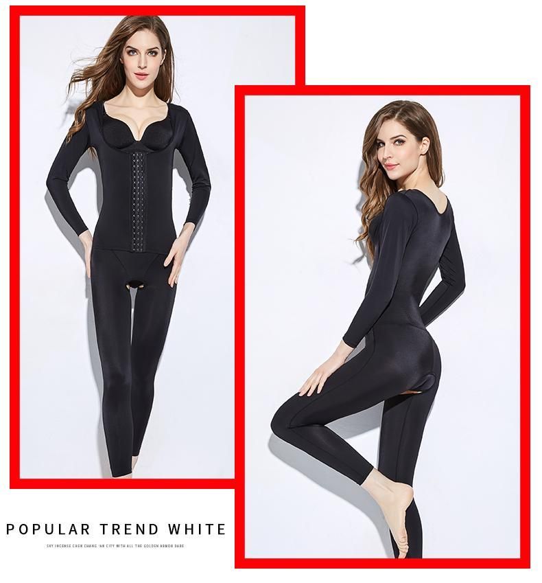 抒涵婼雅秋季长裤长裤连体塑身衣开档式收腹提臀收腰塑身衣燃脂 开档