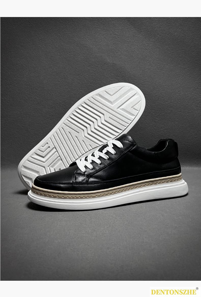丹顿诗哲dentonszhe高档轻奢侈品牌板鞋男夏季新款百搭透气真皮牛皮男