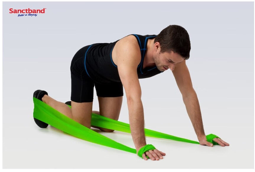 sanctband弹力带医院心脏康复拉力带瑜伽力量训练带25米桃红轻型