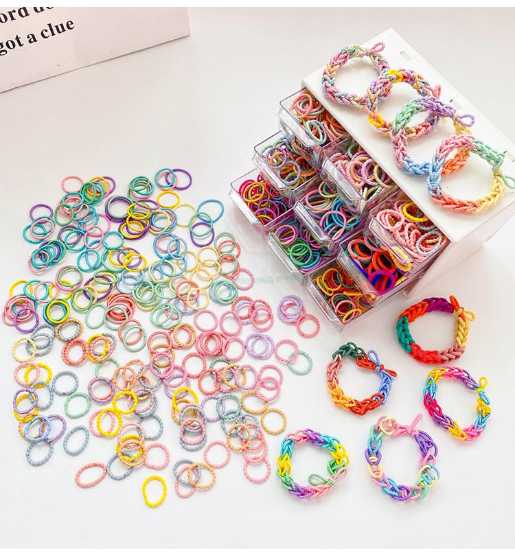 mayswilldiy彩虹小皮筋手链编织手环儿童扎头发皮筋宝宝婴儿拇指发圈