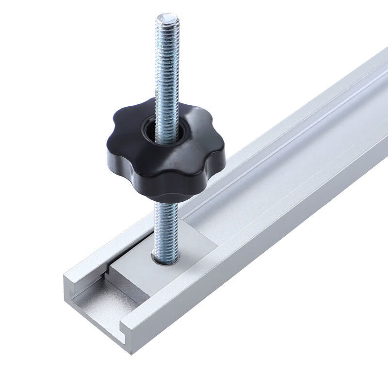 30mm木工滑槽限位导轨轨道滑块螺丝杆套装电圆锯倒装台改装锯台 银