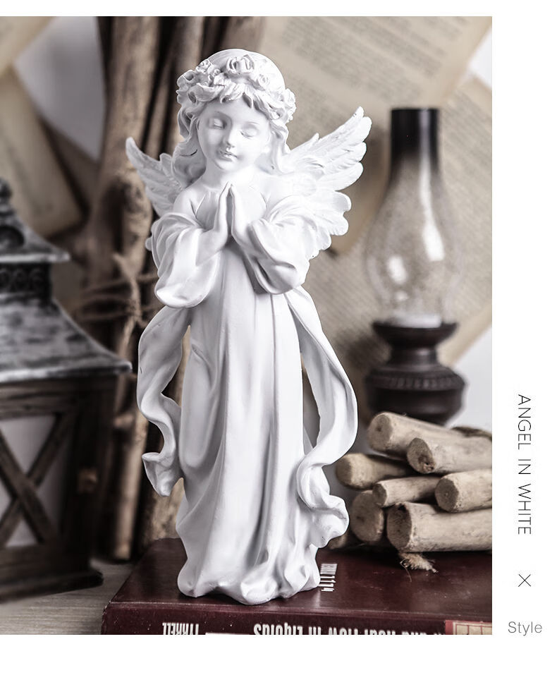 tscase北欧复古小天使艺术品雕塑餐厅酒柜家居柜子石膏雕像工艺饰品