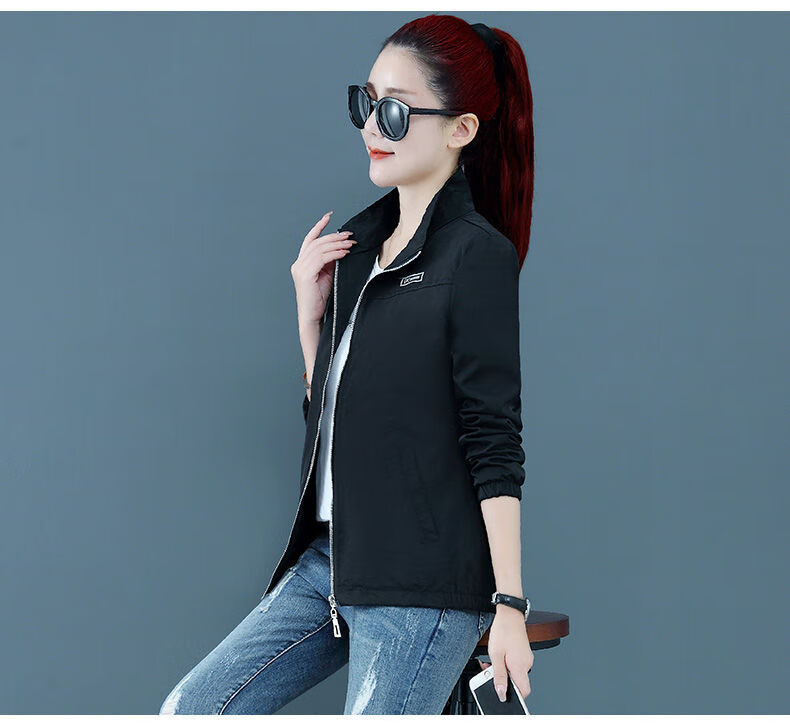 秋季夹克外套女秋短款外套女宽松韩版休闲洋气外套衫小香风上衣f3黄色