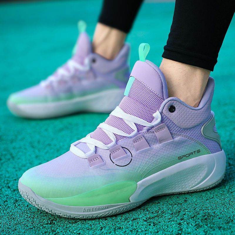 纯原音速9low比赛篮球鞋男女淡柔紫耐磨实战学生运动鞋摩擦有声音复刻