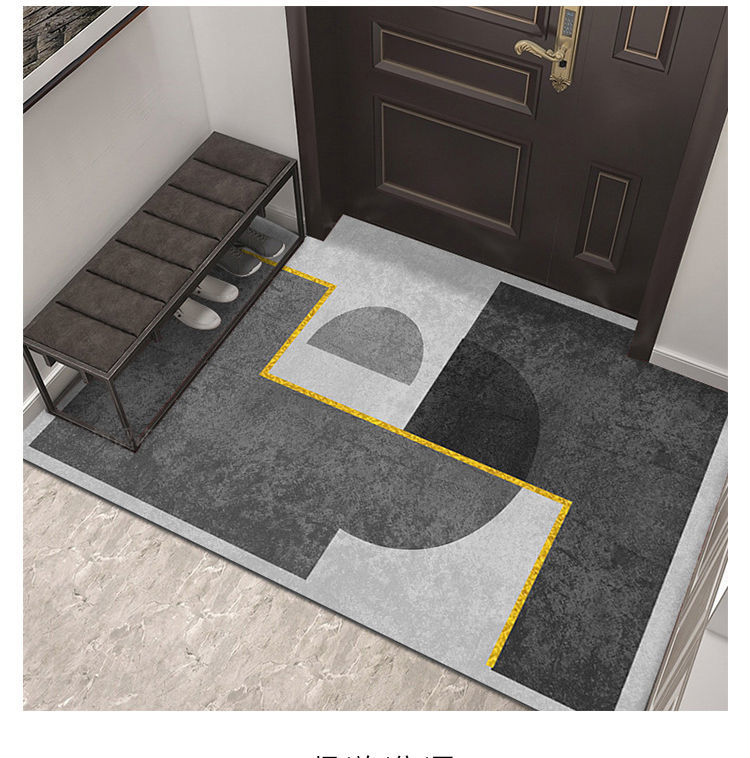 北欧门垫进门口入户地垫家用卫生间防滑耐脏脚垫子可裁剪定制sc北欧蓝