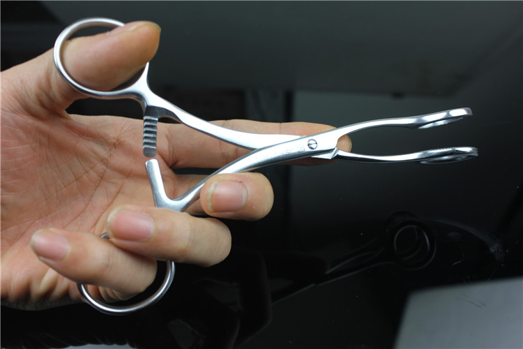 金钟医用舌钳304不锈钢舌苔钳子舌头检测器拉舌钳口腔科普通牌舌钳直