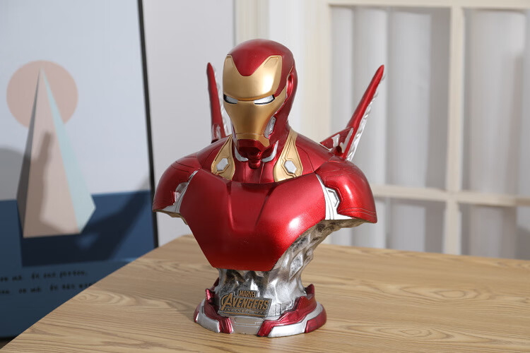 钢铁侠半身像手办模型mk46雕像复联漫威影视周边树脂胸像大摆件20cmmk