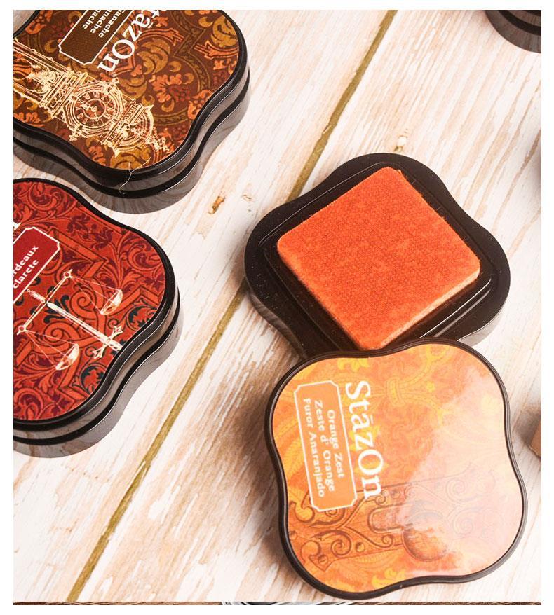 山柏日本tsukineko月猫油性速干印泥印台印章彩色印油速干手账szm szm