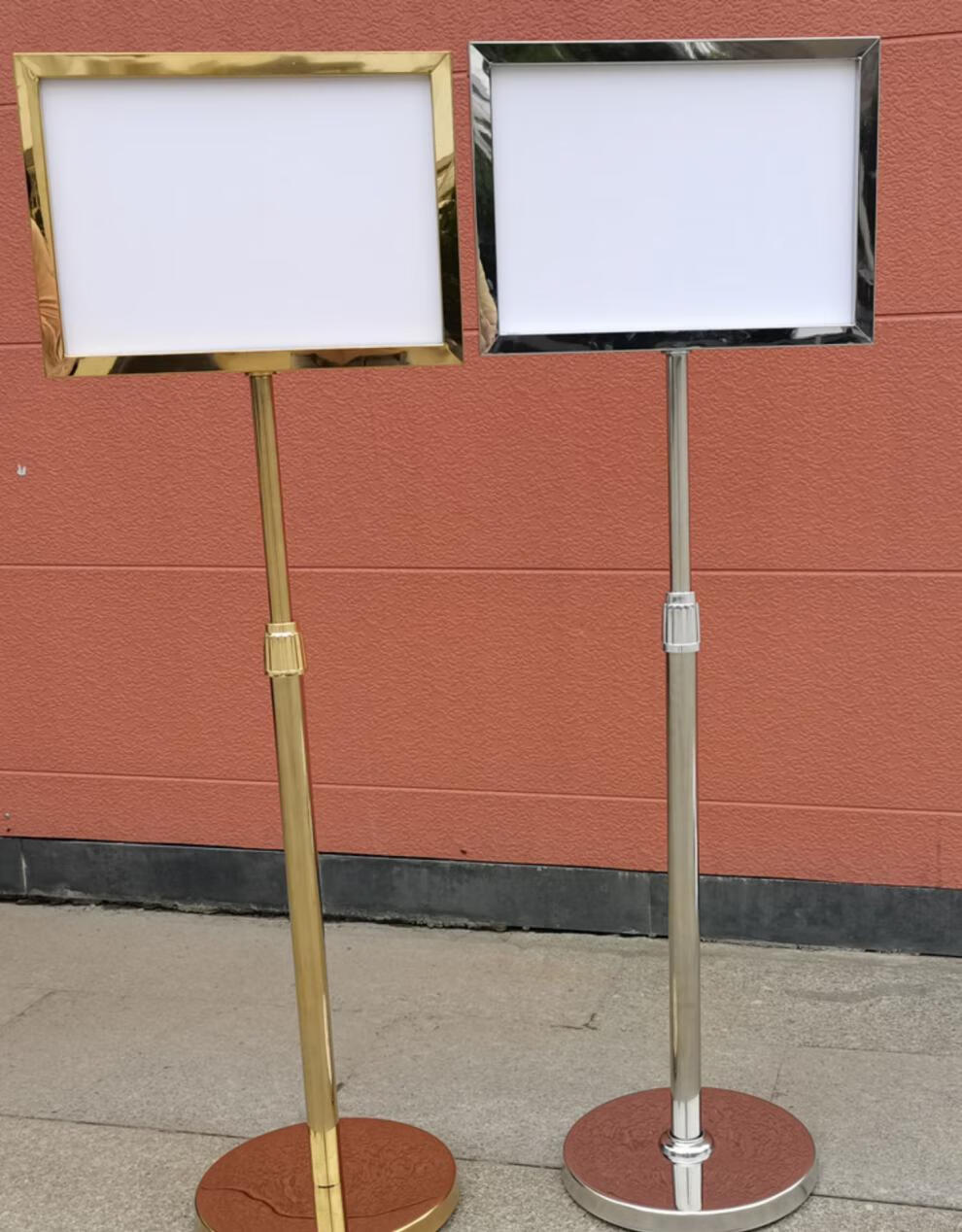 花绘鹿a4水牌户外不锈钢立牌展示牌指示牌立式导向牌指引牌a3双面落地