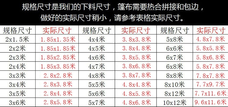 加厚帆布防雨布防水篷布货车汽车油布雨棚蓬布遮雨布户外挡雨3x6米