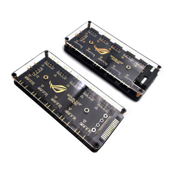 rgb集线器主板5v12v三针四针一分二拓展线延长线华硕aura神光同步