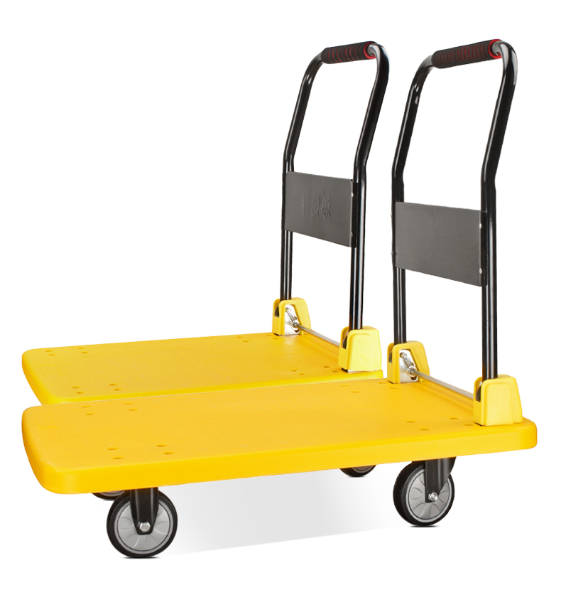 平板车推货车板车静音手推车搬运车拉货手拉车小拖车折叠推车货 升级