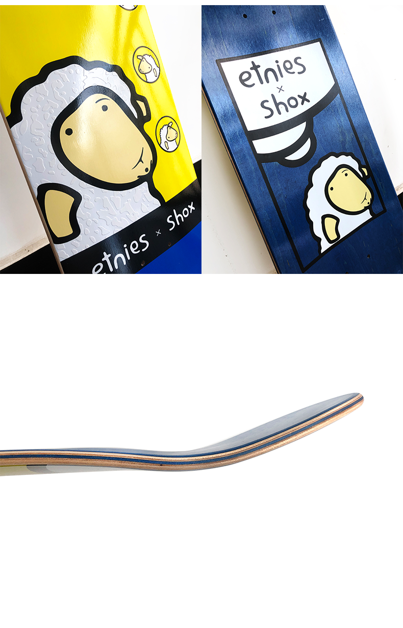 x sheep联名款滑板板青少年板面枫木街式双翘板dsm制造滑板 x shox x