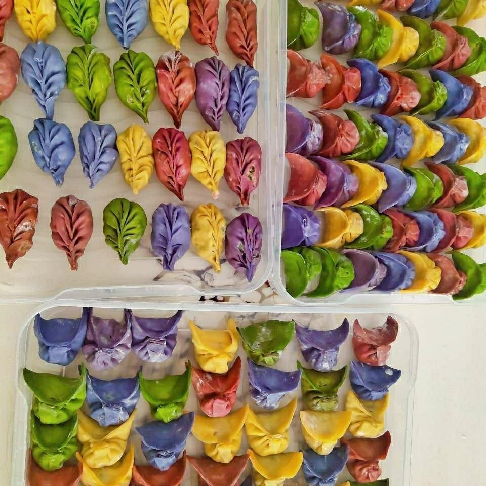 新鲜果蔬汁饺子皮儿童辅食彩色手工饺子皮一份500克60多个左右二斤