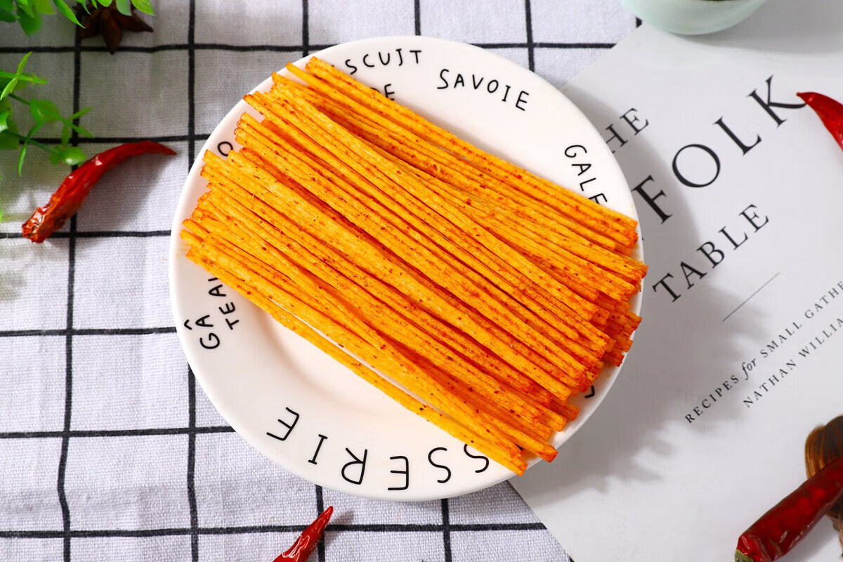 棒棒素牛辣条16克*30袋黄色辣条细棍干硬棒棒牛儿时麻辣零食 棒棒素牛