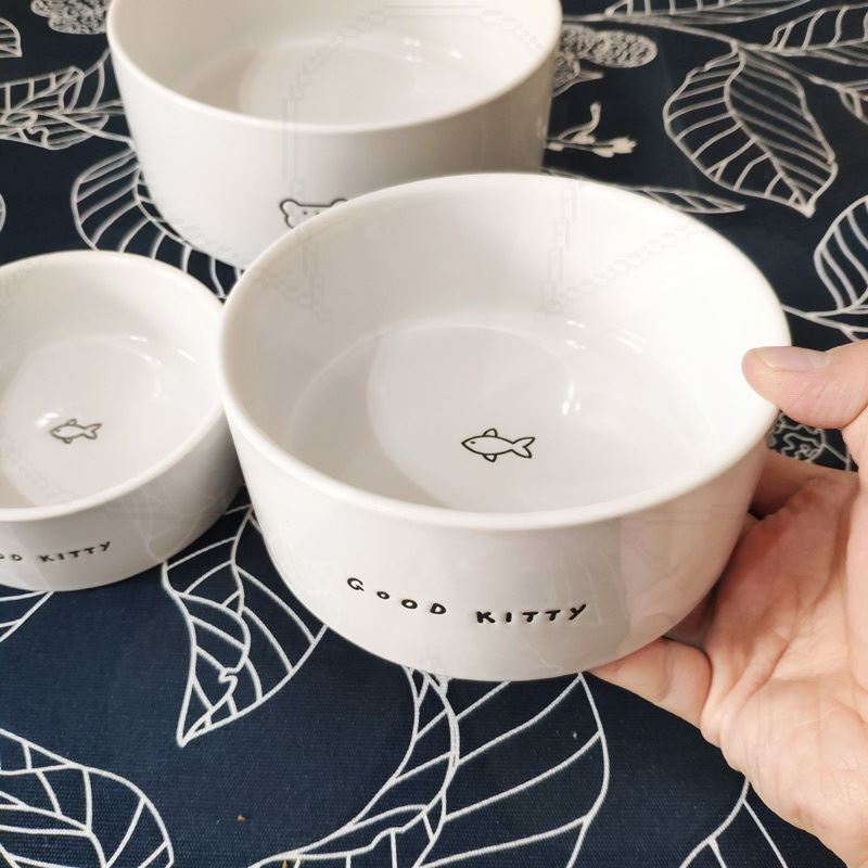 猫咪水碗 超大 陶瓷狗碗狗粮食盆猫咪碗喝水碗超大特大号中大型犬吃饭