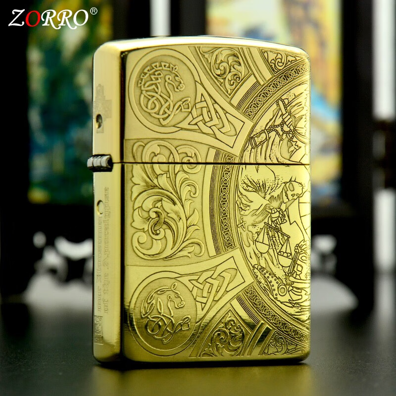 zorro 佐罗织田美女打火机煤油防风定制火机 送朋友同事生日纪念日