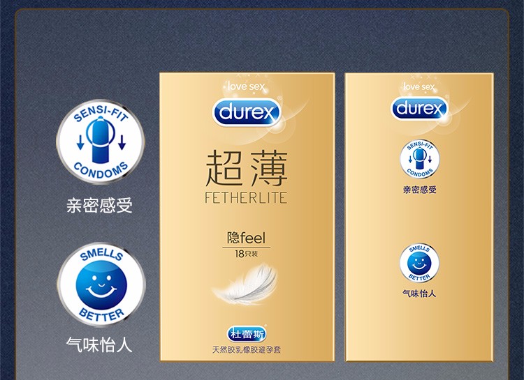 杜蕾斯避孕套水多超润滑隐形超薄001隐feel超薄外用加长安全套超薄隐