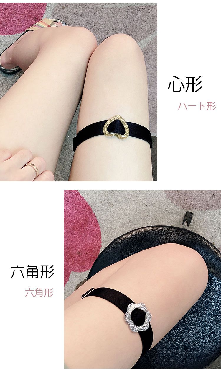 吊袜带大腿环女腿上绑带日系性感腿圈链可爱少女朋克吊袜带简易细扛