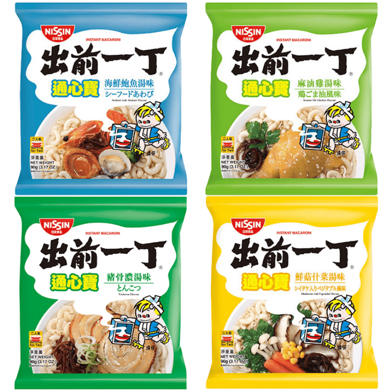 出前一丁通心宝通心粉意大利面猪骨浓汤味3包海鲜鲍鱼汤味3