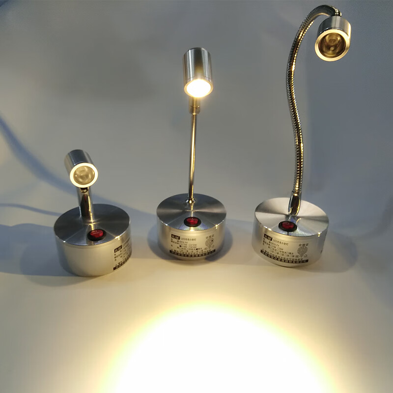 充电射灯led灯无线酒柜模型展柜灯玻璃柜台明装迷你小射灯电池款电池