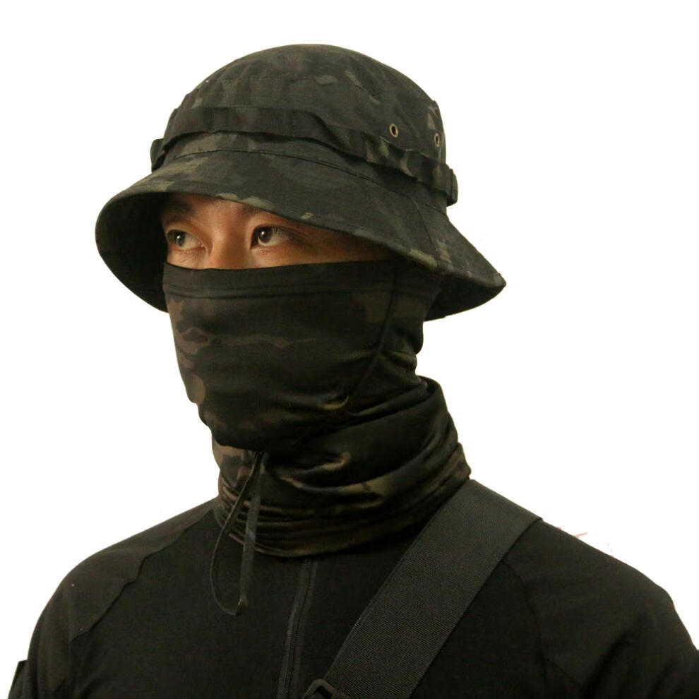 户外战术休闲短檐奔尼帽 男女户外圆边遮阳窄檐渔夫太阳帽 战术帽 mc
