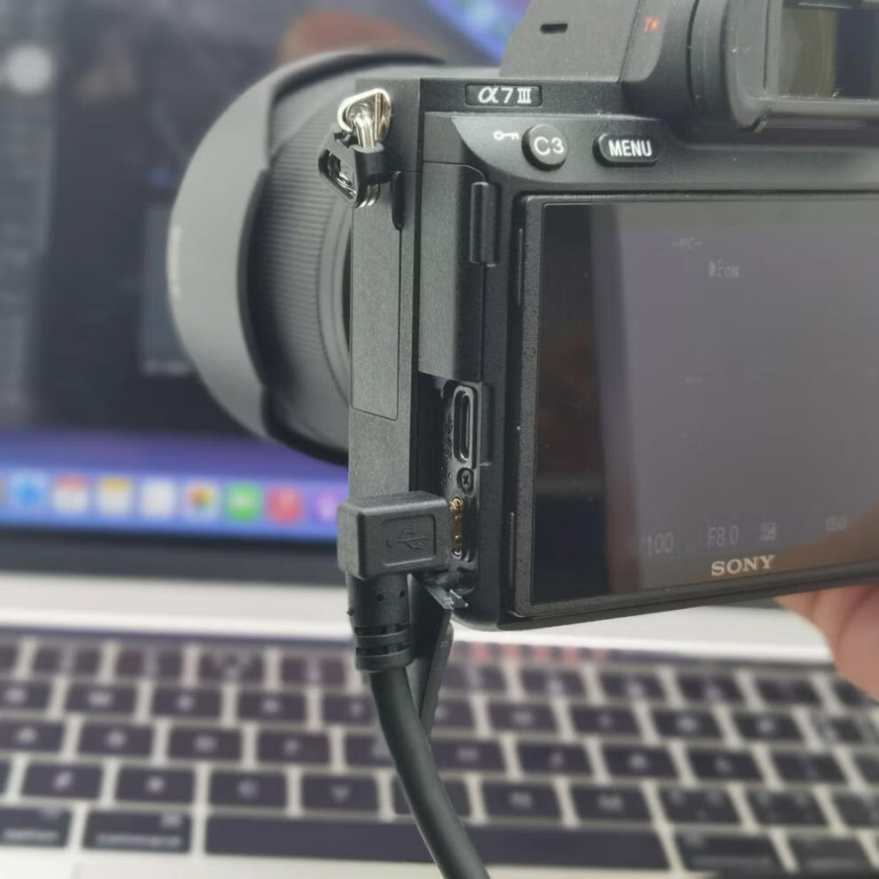 oein适用microusb联机拍摄线索尼相机multi数据线加长线a7/a7r2/a7m2