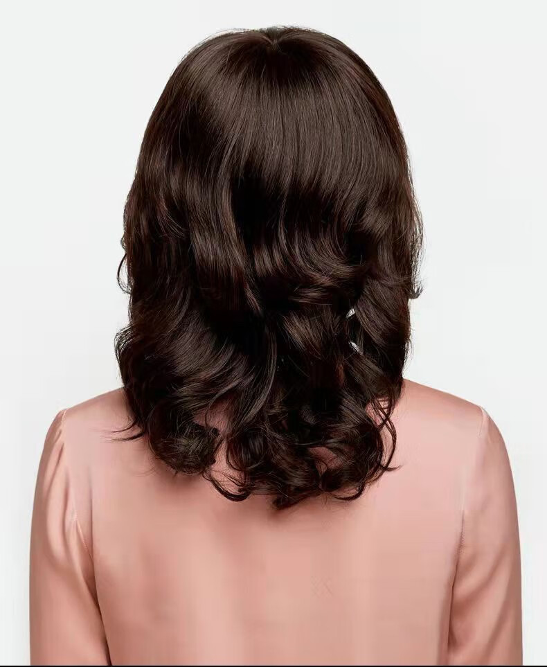 欧宝格oubaoge假发女短发全头套式大波浪短卷发发型自然中年妈妈发丝