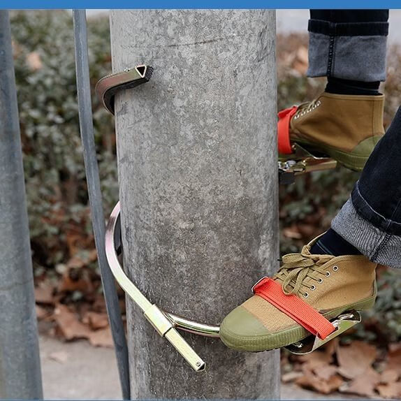 国标电工脚扣电线杆脚扣爬杆器配件水泥杆电信路灯杆加厚200型路灯杆