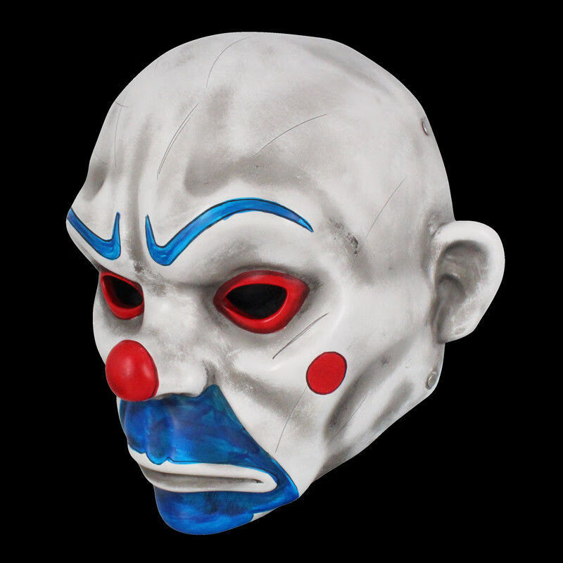 精选万圣节蝙蝠侠黑暗骑士小丑劫匪恶搞cos装扮树脂面具北极象新劫匪