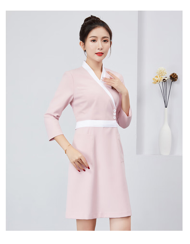 养生馆按摩技师美容工作服高端美容师工作服女2022年新款护士美甲纹绣