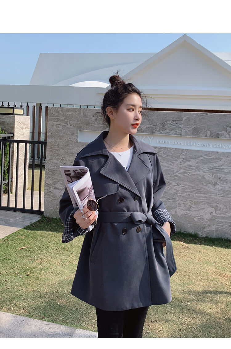特价捡漏2021小个子卡其色风衣女中长款春秋新款韩版收腰显瘦休闲外套