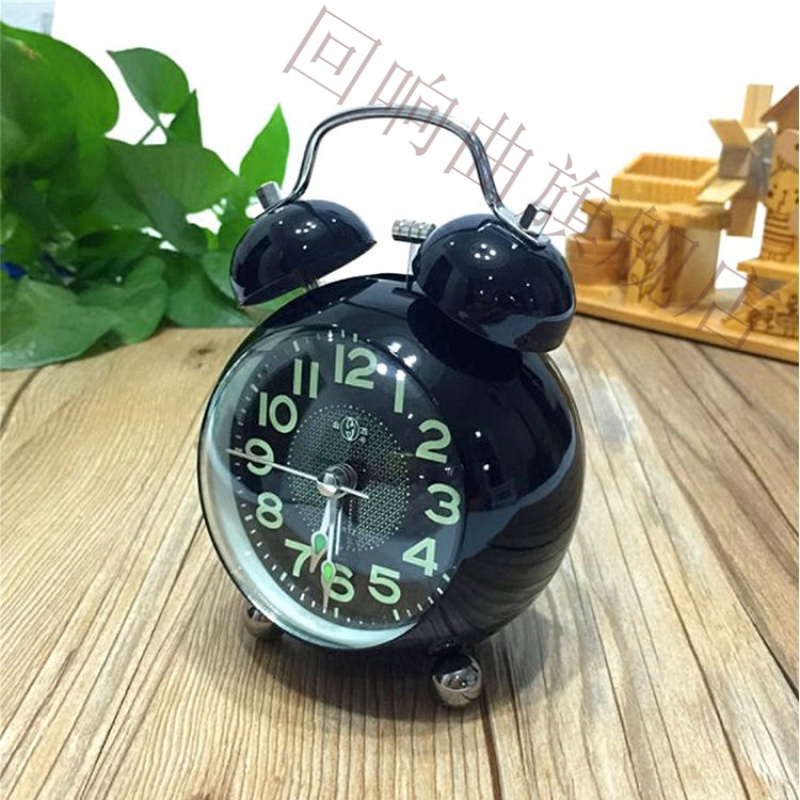 机械闹钟上发条发条闹钟机械闹钟老式上发条手动上弦上劲金属纯铜机芯