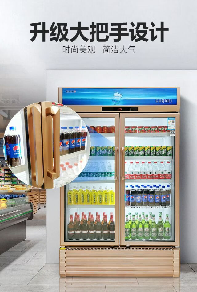 星星(xingx)商用展示柜立式双门冷柜三门冰柜超市风冷无霜饮料柜啤酒