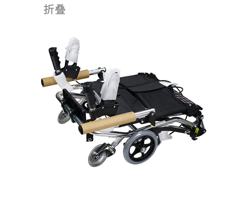 鱼跃yuwell手动轮椅车轻便可折叠老年人残疾人手推代步车h030c免充铝