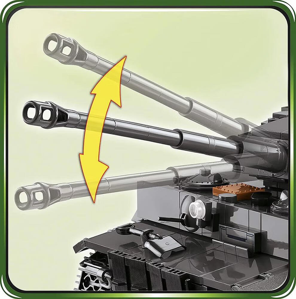 适用于cobi欧洲进口积木虎式重型坦克后期虎tiger深灰版2538【图片