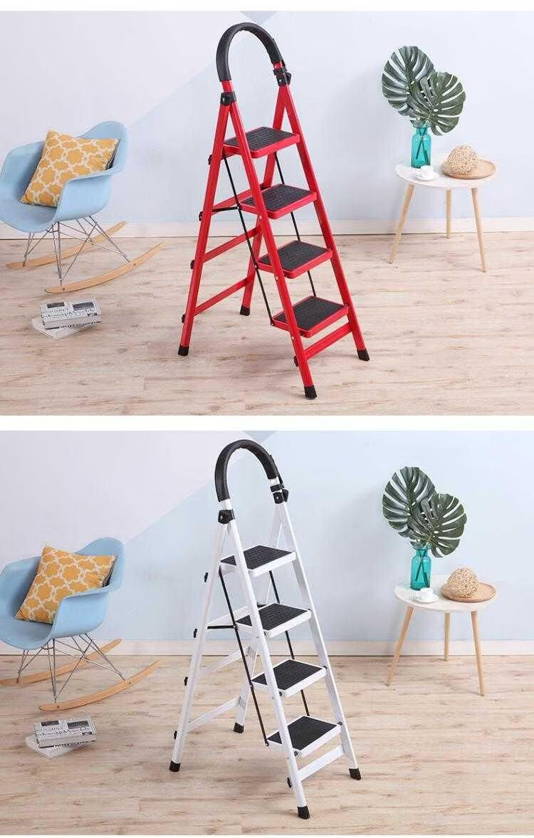 人形梯收缩楼梯家用折叠梯踏步别墅户外人形小区橙色挂梯吕合金室内a