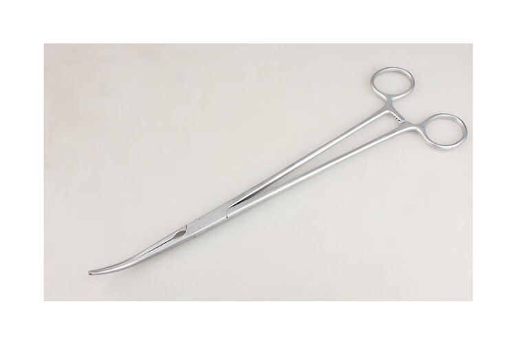 肺动脉无损伤止血钳凹凸齿切除肺叶血管钳子xad06024cm圆弯70xh15凹