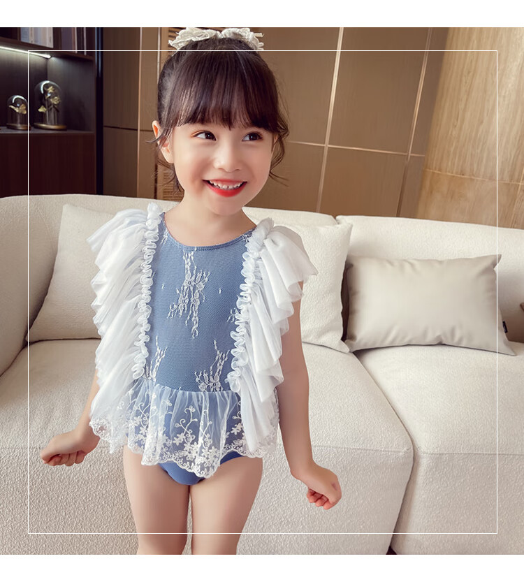 女童连体泳衣夏季新款女宝宝可爱度假游泳衣小女孩沙滩泳装潮的美背