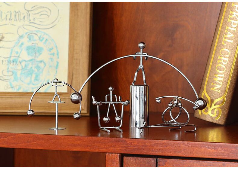 永动摆件永动机仪创意小摆件牛顿摆混沌摆平衡摆新奇小玩意毕业礼物送