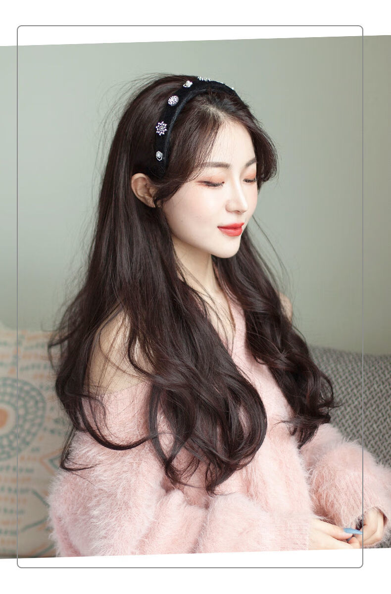 唐妮假发女长发懒人发箍假发女大波浪半头套气质自然无痕长卷发全头套